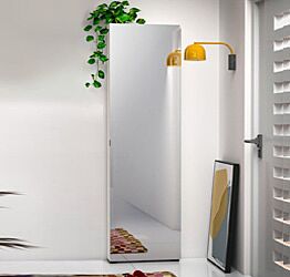 Elegante Scarpiera ad un'anta con specchio, Made in Italy