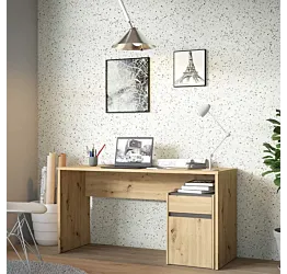 scrivania rovere con anta 