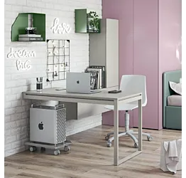 scrivania a muro quarzo