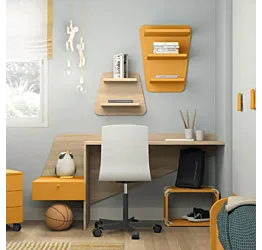 scrivania miele e rovere