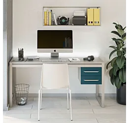 scrivania quarzo e blu