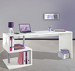 Scrivania bianca lucido, L.180