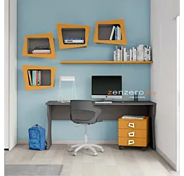 scrivania scontata grigia