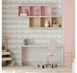 Scrivania moderna L.150 H.74, Nuvola frassino Zenzero Shop