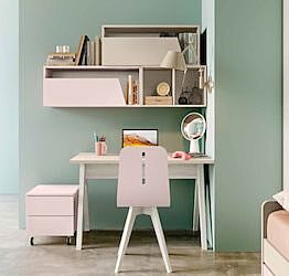 Scrivania orzo e bianca per camerette