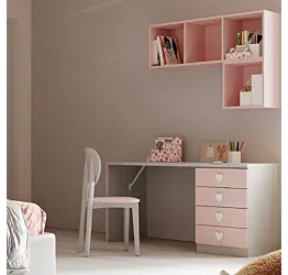 Scrivania Cenere Wood con cassetti Rosa, L.150 H.74 Zenzero Shop