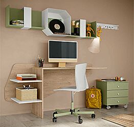 Scrivania camerette Alpa, finitura Royal oak