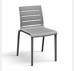 Sedia moderna in polipropilene grigio 