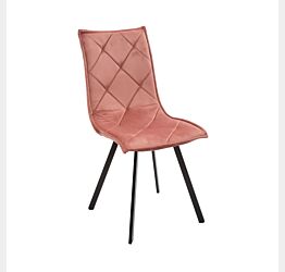 Sedia di design in velluto, colore Rosa