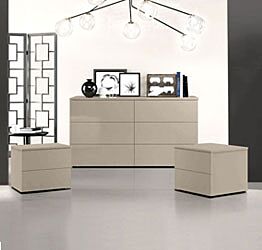 Set moderno composto da comodini e comò 6 cassetti, Orzo