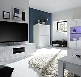 Sala completa, come in foto, in bianco opaco con serigrafia sigarette