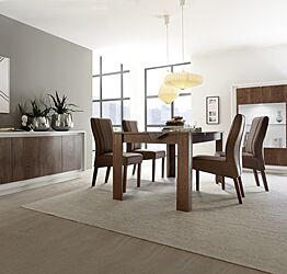 Sala completa, solo come in foto, bianco opaco frontali cognac