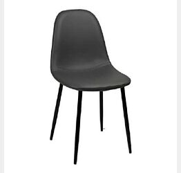 Sedia in ecopelle, colore Grigio 