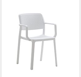 Conveniente Sedia da giardino, colore Bianco