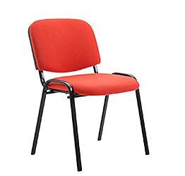 Set 5 sedie da attesa in finitura Nero e Rosso