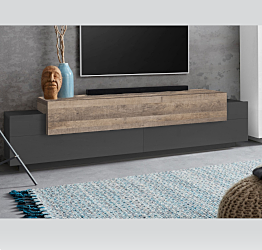 Mobile Porta TV colore Ardesia e Oak, L.200