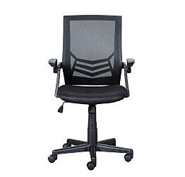 Poltrona da ufficio, nera con seduta imbottita 