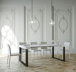 Consolle Bianco frassino moderna, Made in Italy