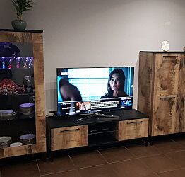 Soggiorno stile industry completo, Nero e Pero