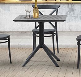 Tavolino quadrato 80 x 80 da esterno, color grigio antracite