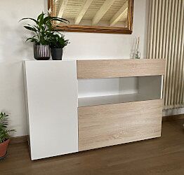 Moderna Madia rovere samoa e bianco lucido