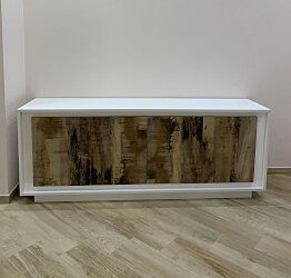 Credenza per soggiorno bianca e pero