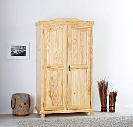 Armadio in legno pino massello  con 2 ante 104x180