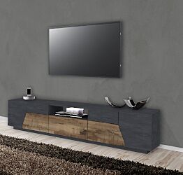 Innovativo Porta TV L.220 cm, colore Pero e Ardesia Zenzero Shop