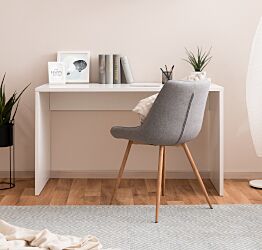 Elegante Scrivania moderna in finitura Bianco opaco