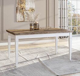 Tavolo L.160 allungabile finitura bianco frassinato e rovere 