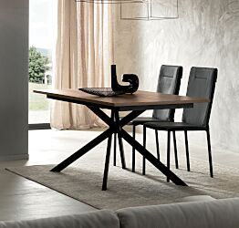 Tavolo allungabile Vostok 170 x 90, colore Noce Naturale, Made in Italy