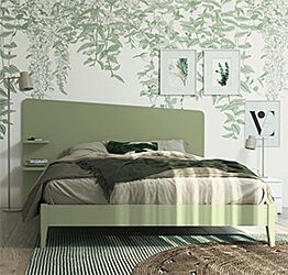 Letto matrimoniale Edge plus in finitura Rovere gesso