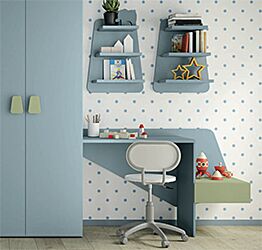 Scrivania Alpa per camerette, in finitura Cadaques e Oliva