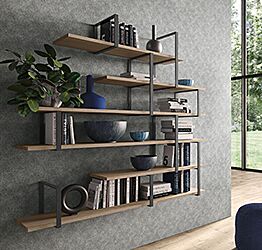 Libreria moderna industry Pacman  in finitura Olmo Zenzero Shop