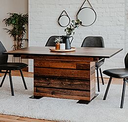 Tavolo allungabile Industry in finitura castagno