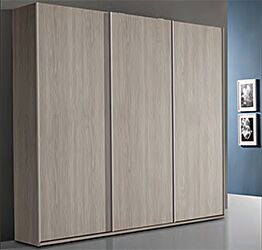 Armadio di design con 3 ante scorrevoli in finitura Grigio reina