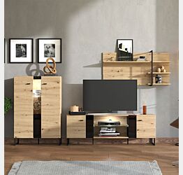 parete attrezzata in stile industriale