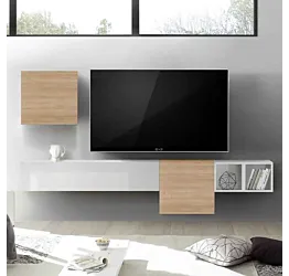 parete sospesa con cubi