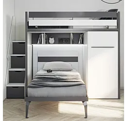 letto soppalco bianco luce