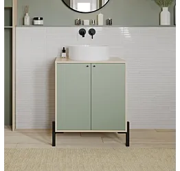 mobile sottolavabo verde