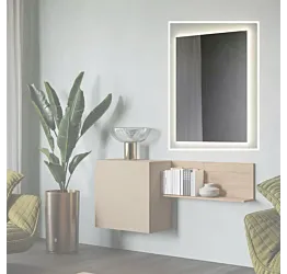 specchio rettangolare illuminato