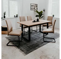 Tavolo allungabile colore Rovere oak e Antrancite Zenzero Shop