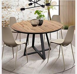 tavolo con base in metallo nero 