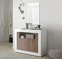 Mobile da ingresso finitura Noce Dark e Bianco