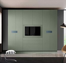 Armadio camera letto con vano tv, Agave e Petrolio