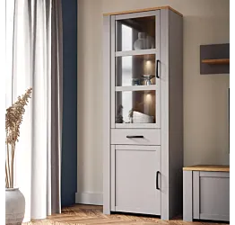 vetrina singola grigia