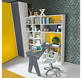 zona studio blu e giallo