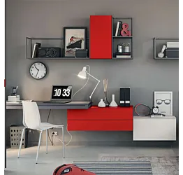 scrivanie sospese rosse