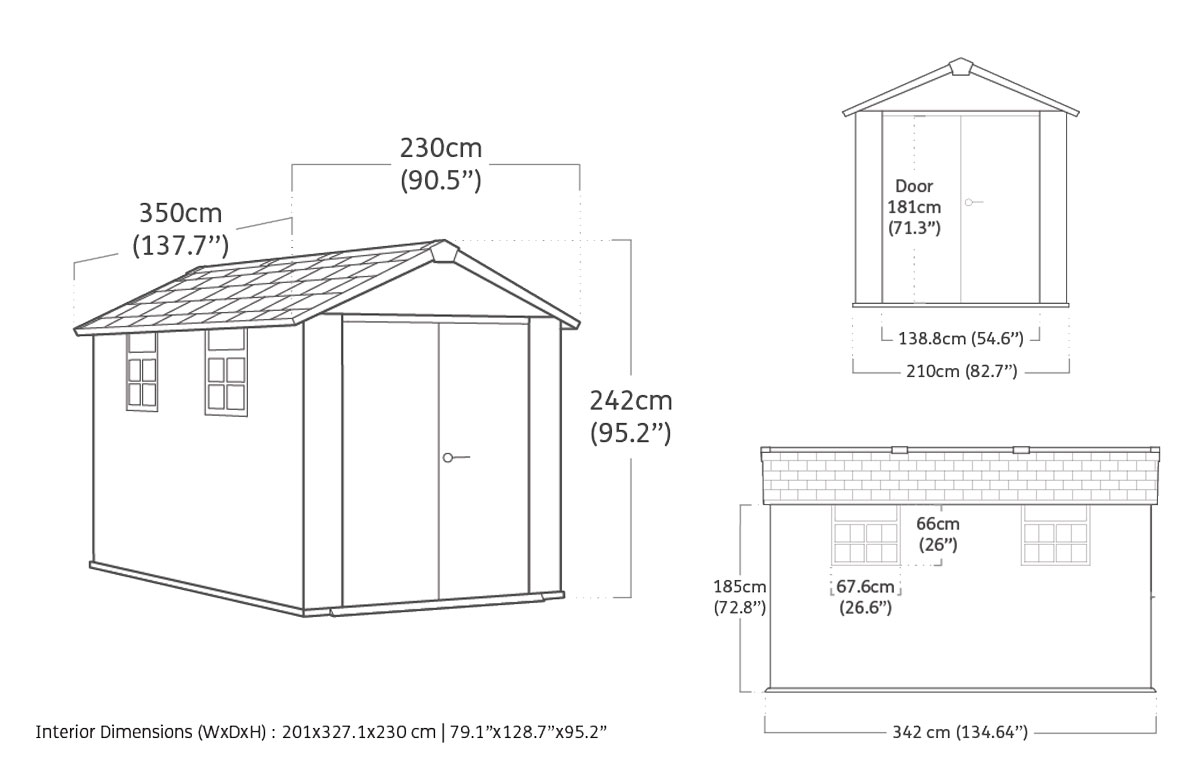 Casetta da esterno Gigliola con porta a 2 ante, 7511