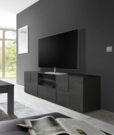 Sala Completa di Design Grigio Lucido